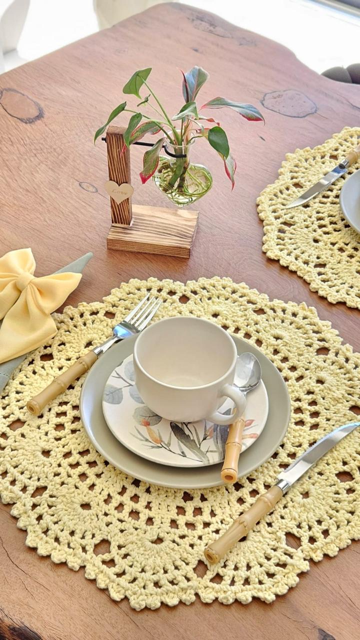 Americano Crochê Amarelo