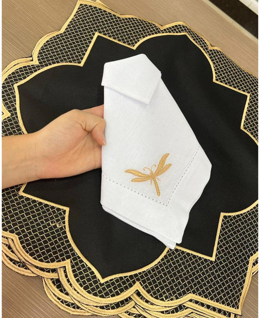 Linen Blend Napkin - Black