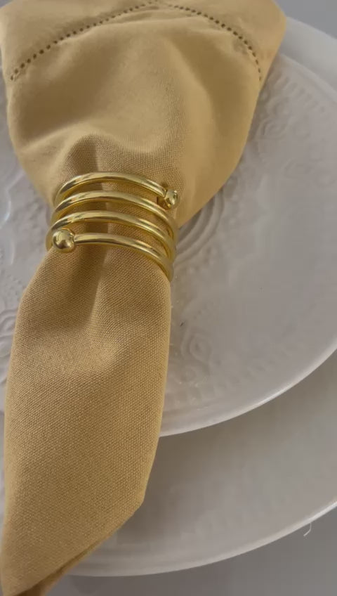 Guardanapo Linho Misto - Dourado