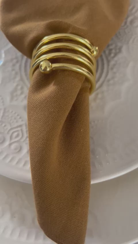 Guardanapo Linho Misto -Caramelo